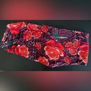 LuLaRoe Floral Red OS Leggings